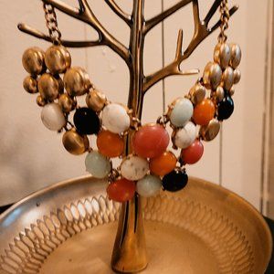 J.Crew Multi-Stone Statement Necklace. Goldtone, signature clasp and hang tag.